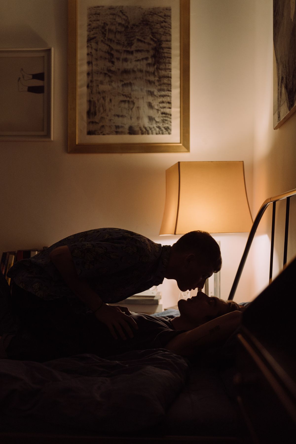 Couple reconnected in the bedroom